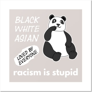 Panda Says: Racism Is Stupid Posters and Art